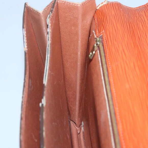 LOUIS VUITTON Epi Serviette Conseiller Briefcase Brown M54423 LV Auth 118307 - Picture 11 of 16